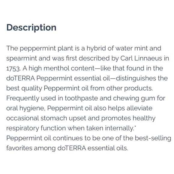 doTERRA Peppermint Essential Oil 15ml - Picture 4 of 6